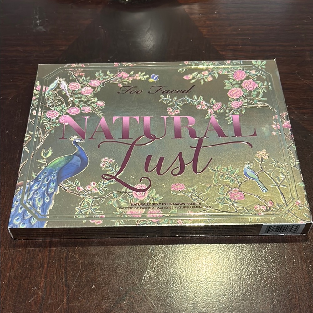 Too Faced Natural Lust Palette with Floral and Peacock Design